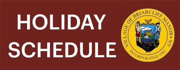 Holiday Schedule